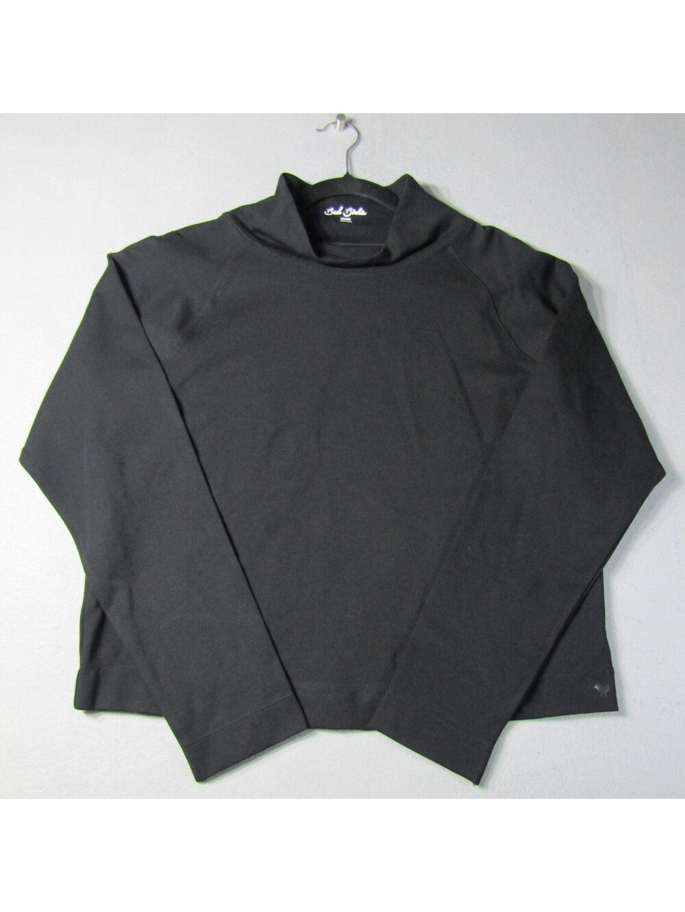 NWT Bad Birdie Ponte Mockneck LS Shirt Woman's M Black